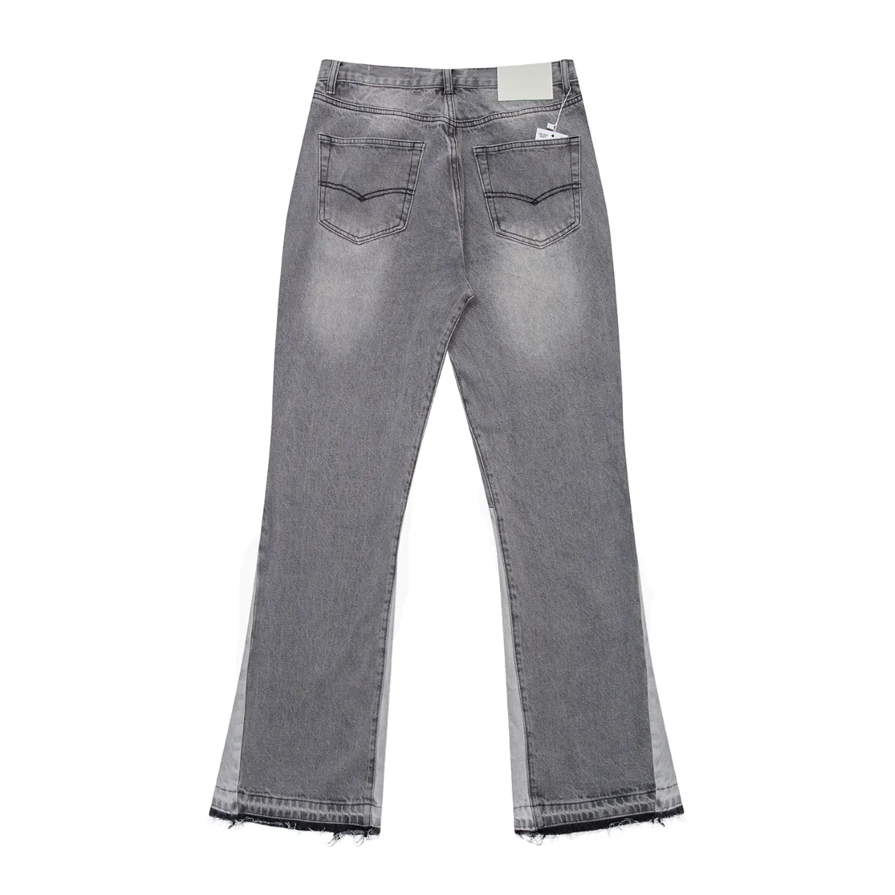 p230 (detail picture) 639#Gallery Dept New Basic Washed Smoke Gray Flared Splicing Jeans American Retro Casual Pants Smoke Gray S~XL